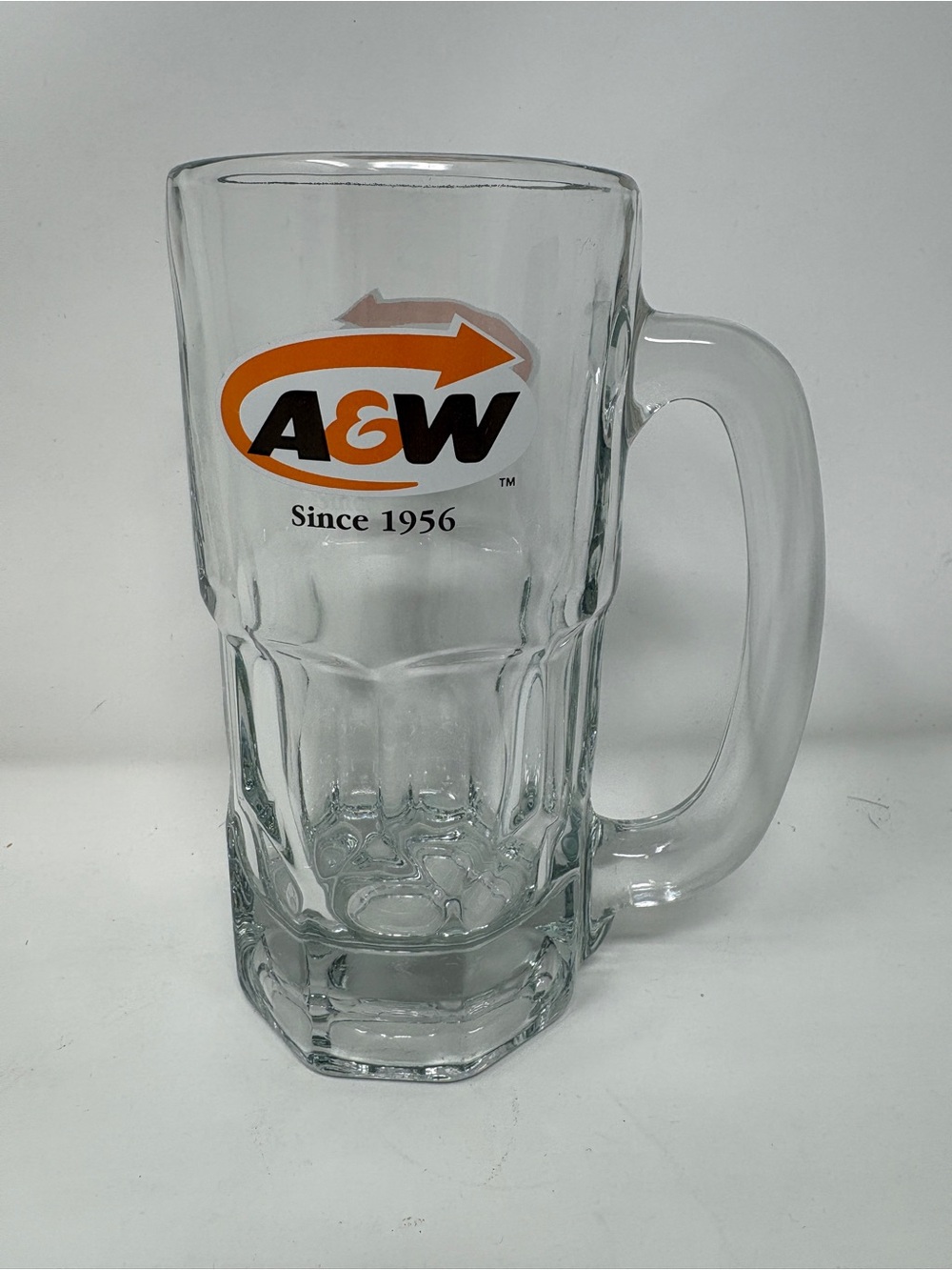 A&W Root Beer Glass Mug 7" Tall Since 1956 Bilingual French/English